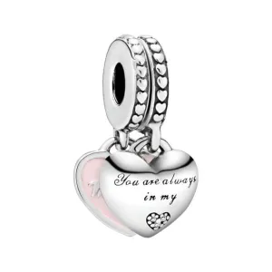 Mother & Daughter Hearts Dangle Charm