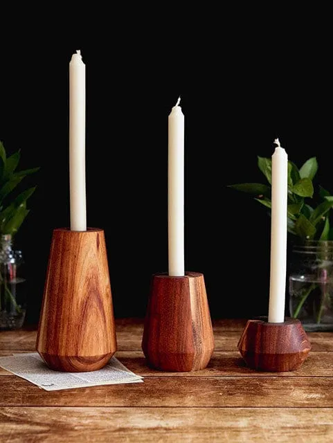 My Butchers Block Vega Candlestick Medium Blackwood MBB-Veg-M-BLK