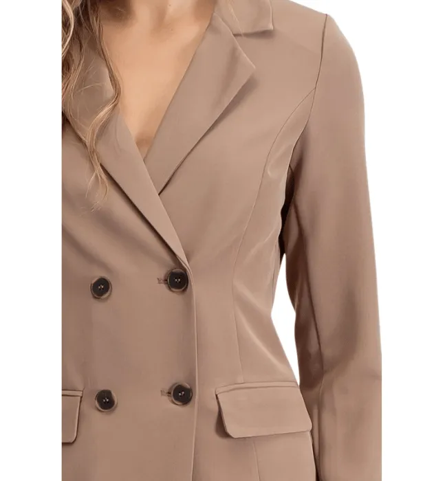 Nadia Double Breasted Tunic Blazer