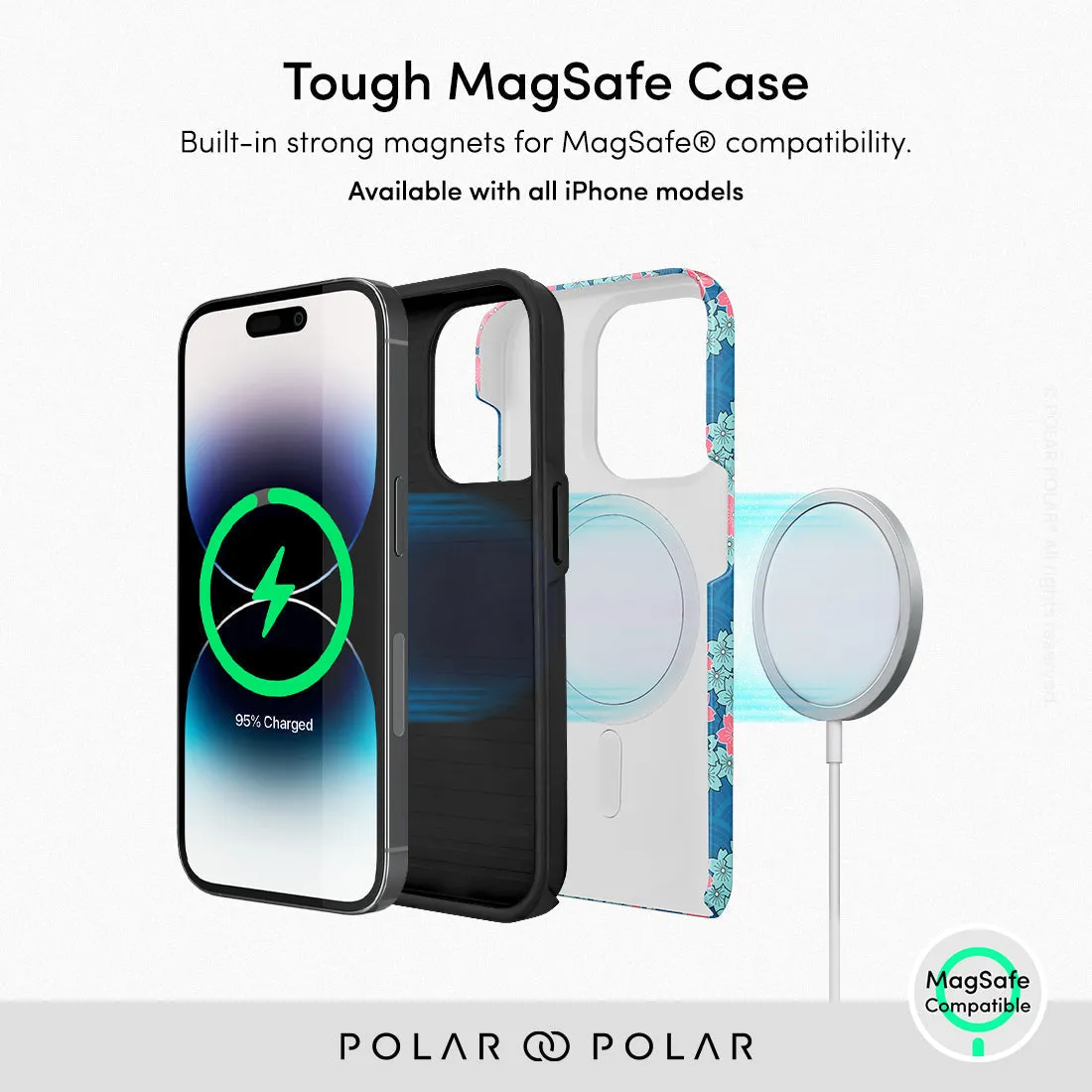 Navy Sakura Wave Custom - iPhone 15 Pro Case