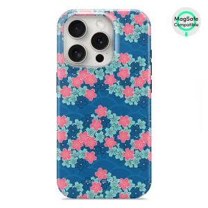 Navy Sakura Wave Custom - iPhone 15 Pro Case