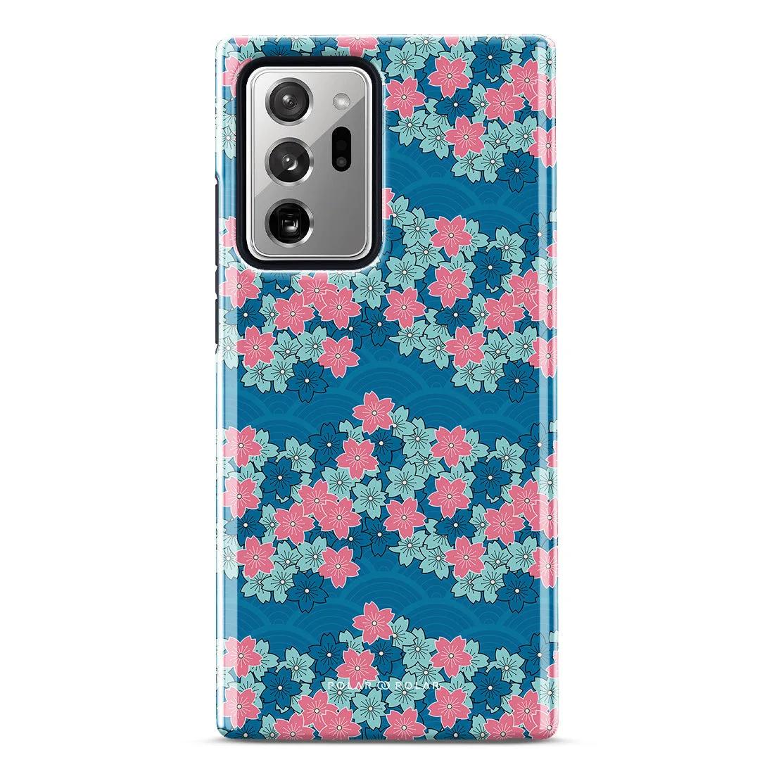 Navy Sakura Wave Custom - Samsung Galaxy Note20 Ultra 5G Case