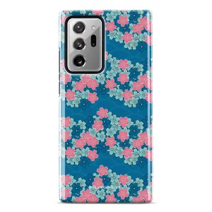 Navy Sakura Wave Custom - Samsung Galaxy Note20 Ultra 5G Case