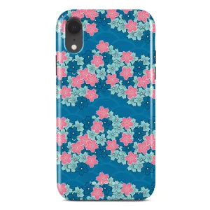 Navy Sakura Wave - iPhone XR Custom Case