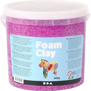 Neon Purple Colour Modelling Material Small Beads With Plastic Bucket 560 g
