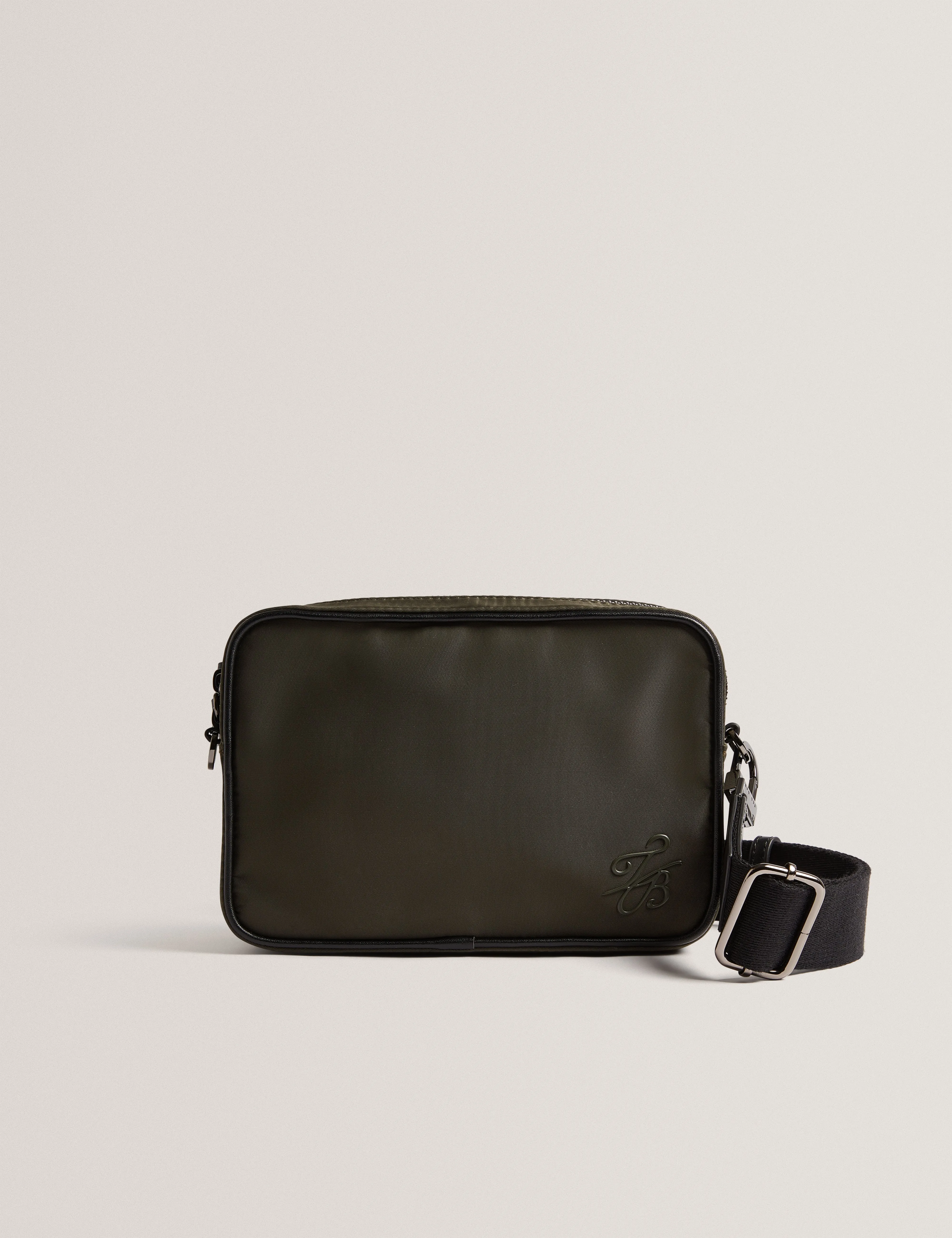 Nesbiit Nylon Tb Script Camera Crossbody Bag Khaki