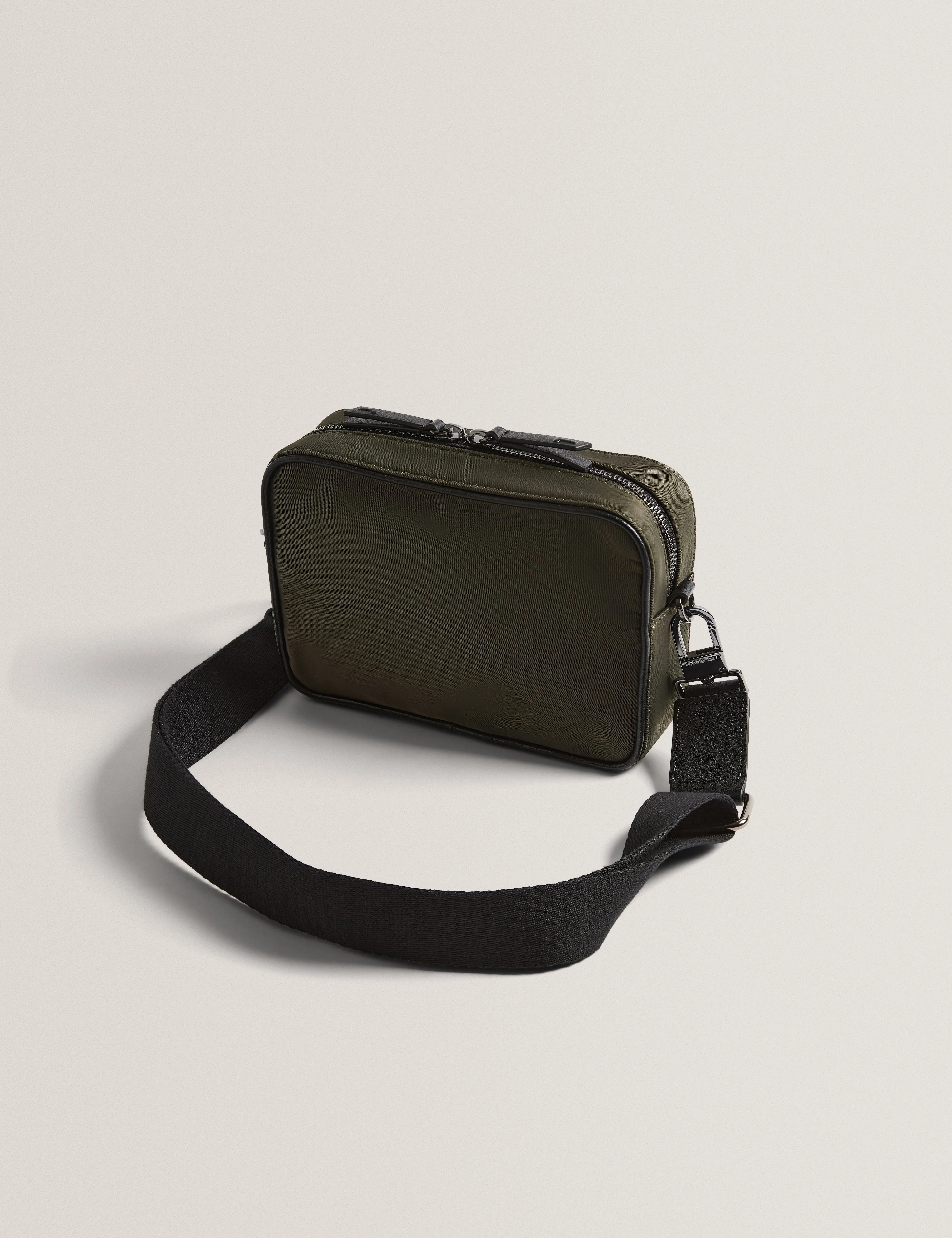Nesbiit Nylon Tb Script Camera Crossbody Bag Khaki