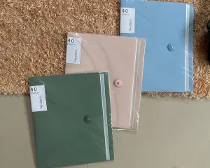 Neudeco File Folder, Extension Folder with Tabs, Elastic Buckle Closure, A4 Paper File Organizer for Home School Office, Pack of 3
