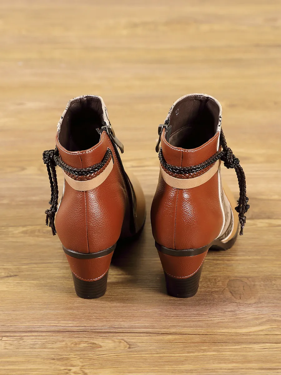 New York News Genuine Leather Ankle Boots