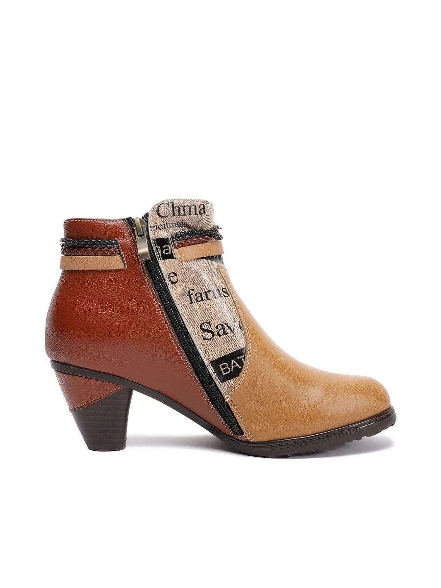 New York News Genuine Leather Ankle Boots