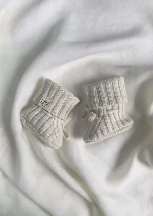 Newborn Cashmere Strickschuhe creme