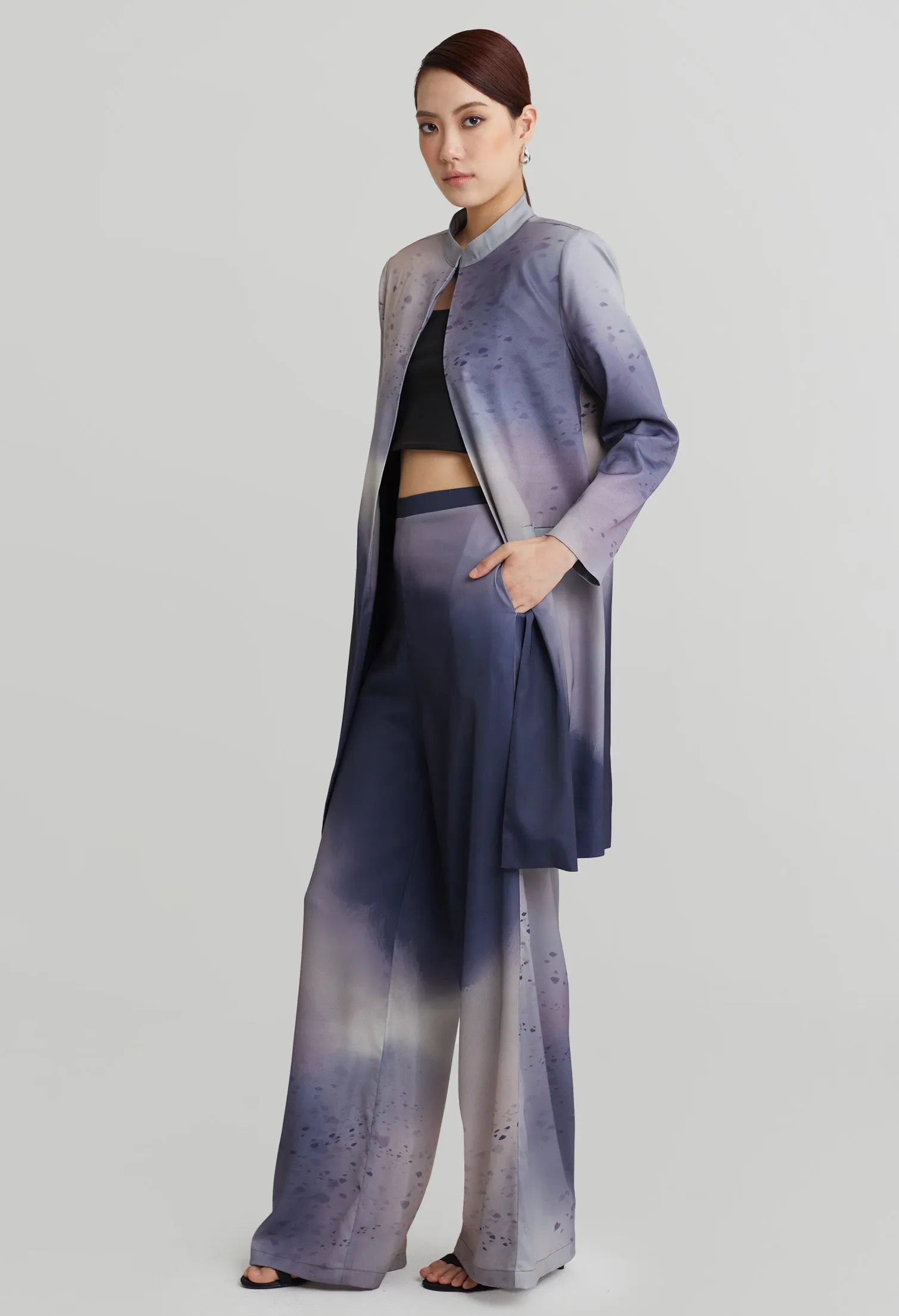 nichii X NURITA HARITH Gradient Indigo Long Jacket