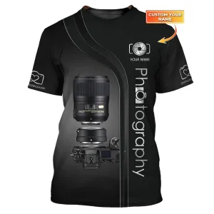 NK Camera 3D Shirts Photography Tshirt Custom Photographer Shirts