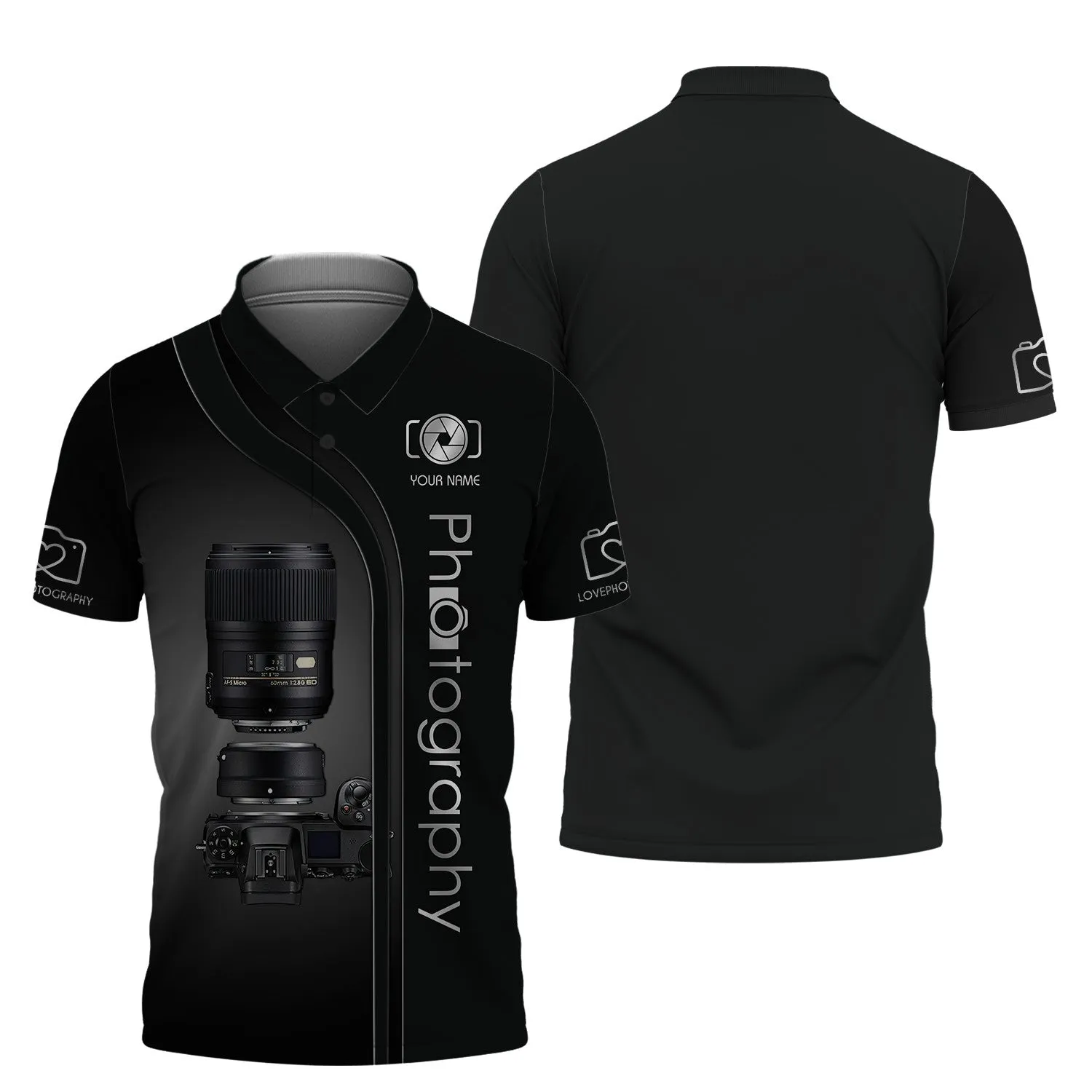 NK Camera 3D Shirts Photography Tshirt Custom Photographer Shirts