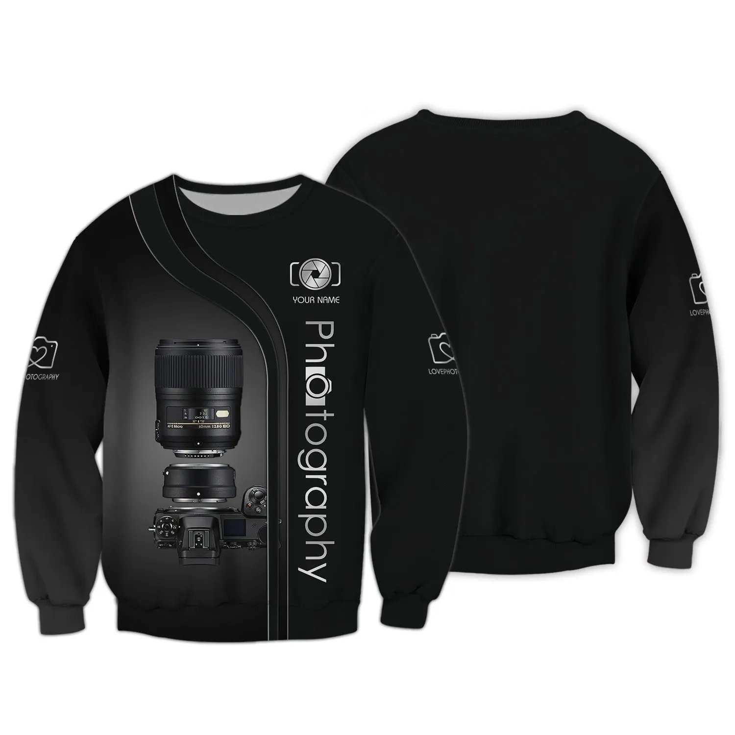 NK Camera 3D Shirts Photography Tshirt Custom Photographer Shirts