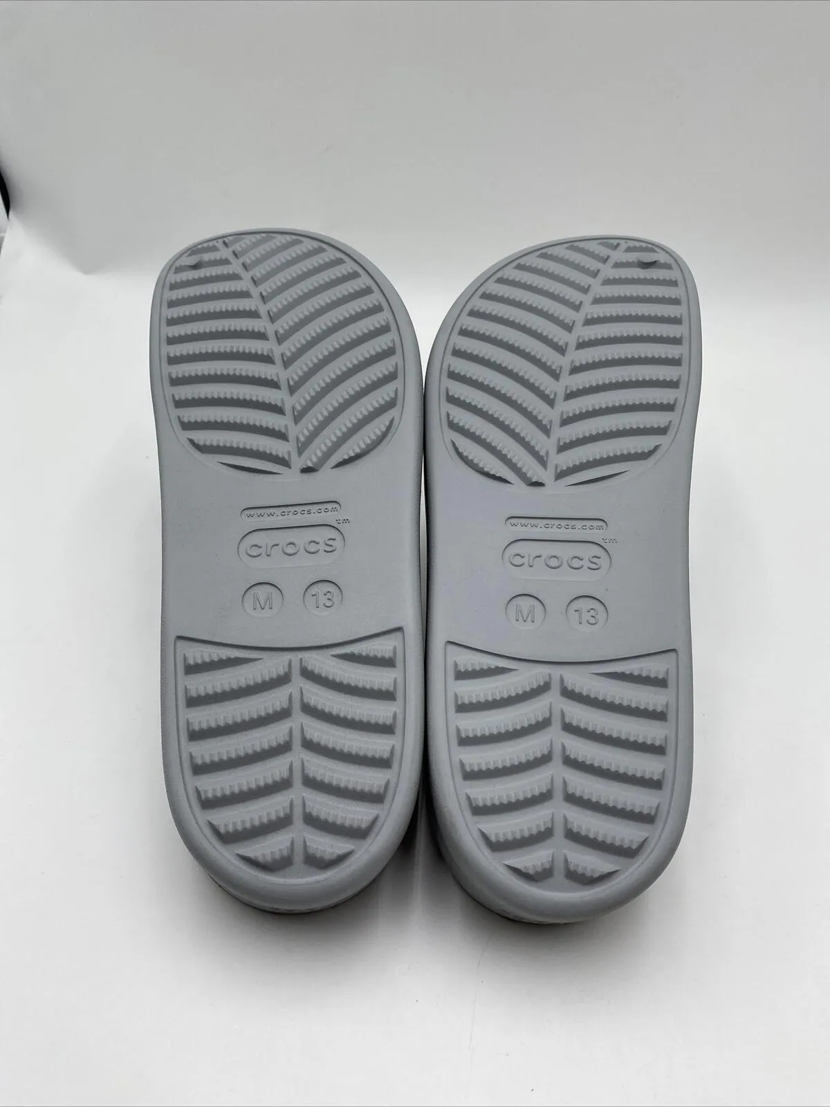 NWOB Crocs Dylan Clogs Men's Grey Size 13M - Like New