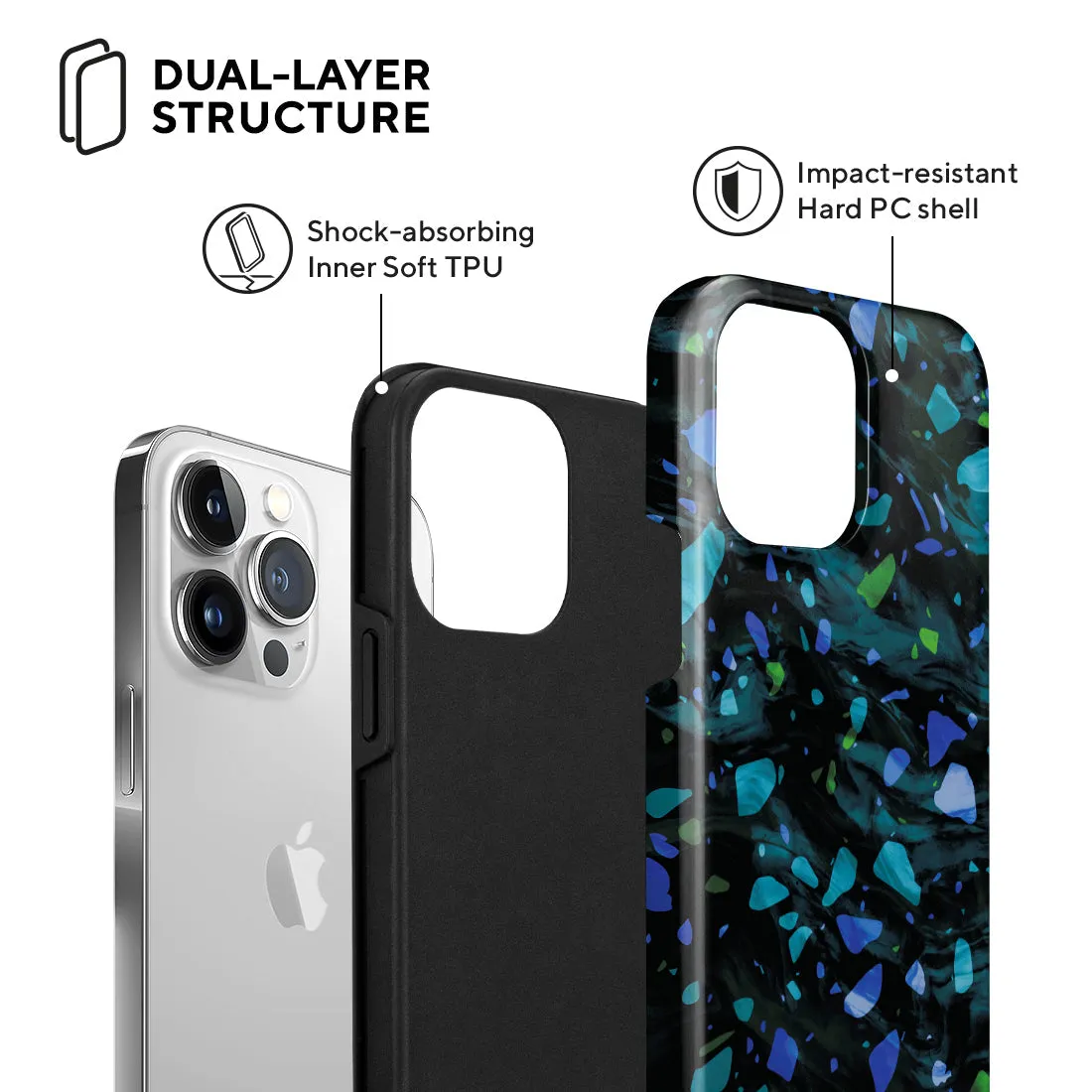Ocean Terrazzo Gem Custom - iPhone 13 Pro Max Case