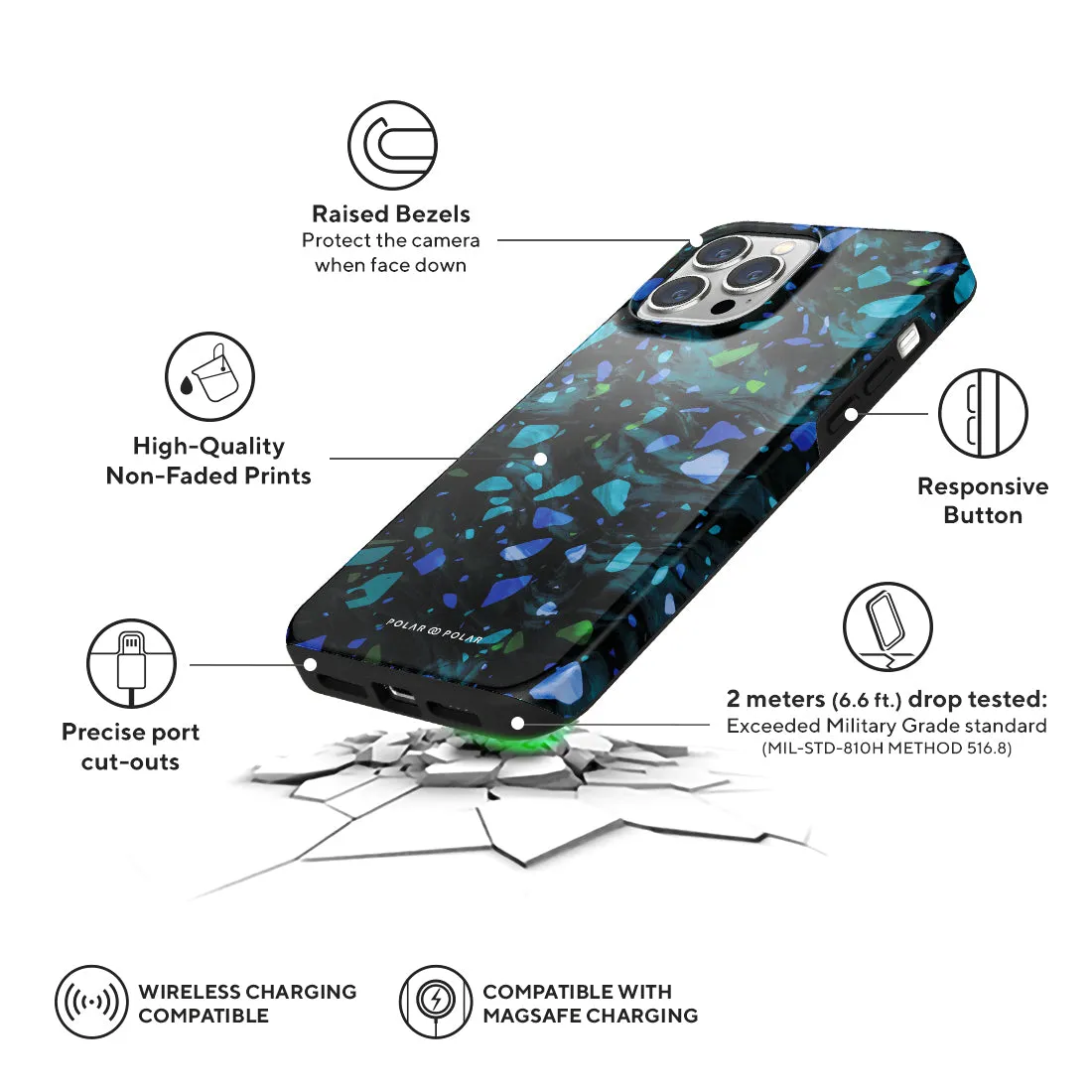 Ocean Terrazzo Gem Custom - iPhone 13 Pro Max Case