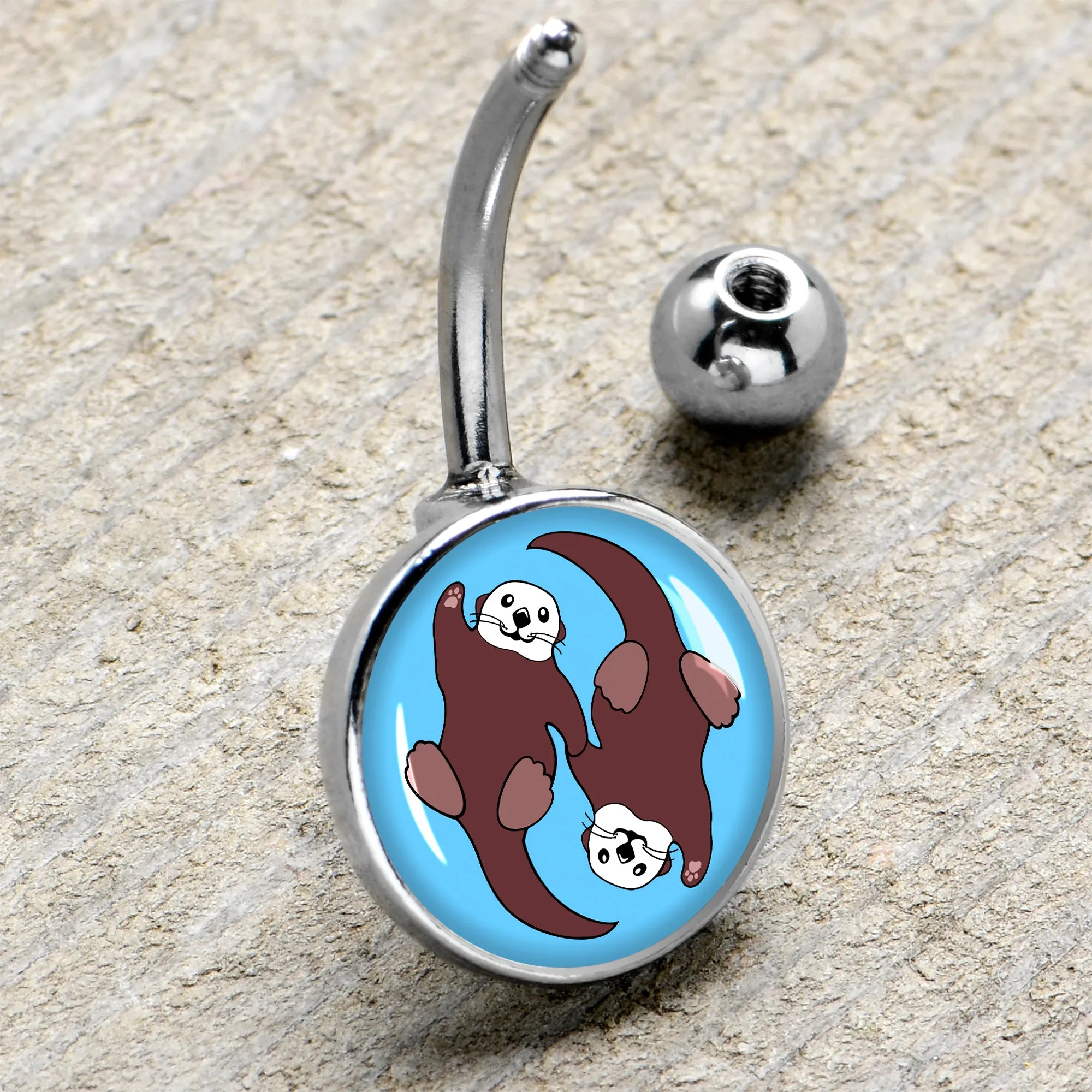 Oh My Otters Animal Belly Ring