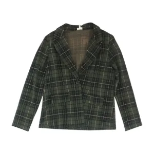 Olive Plaid Blazer