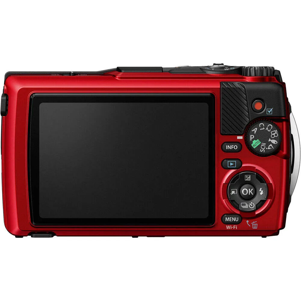 OM System Tough TG-7 Waterproof Camera | Red