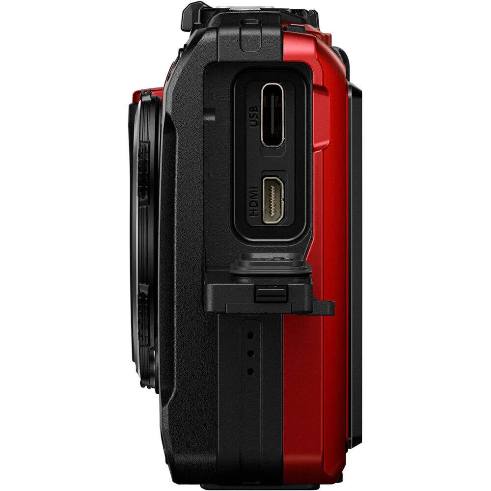 OM System Tough TG-7 Waterproof Camera | Red