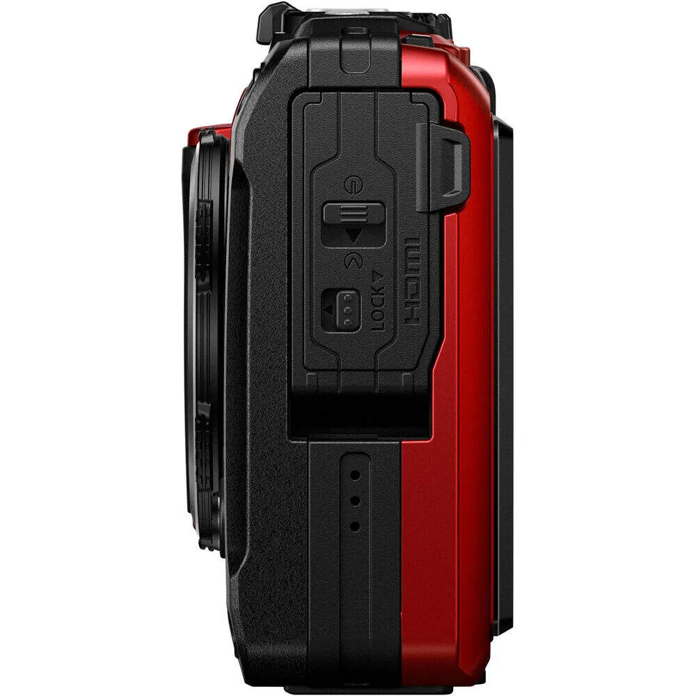 OM System Tough TG-7 Waterproof Camera | Red