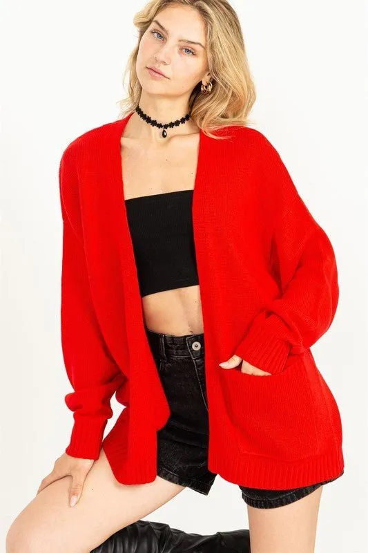 Open Front Cardigan Sweater