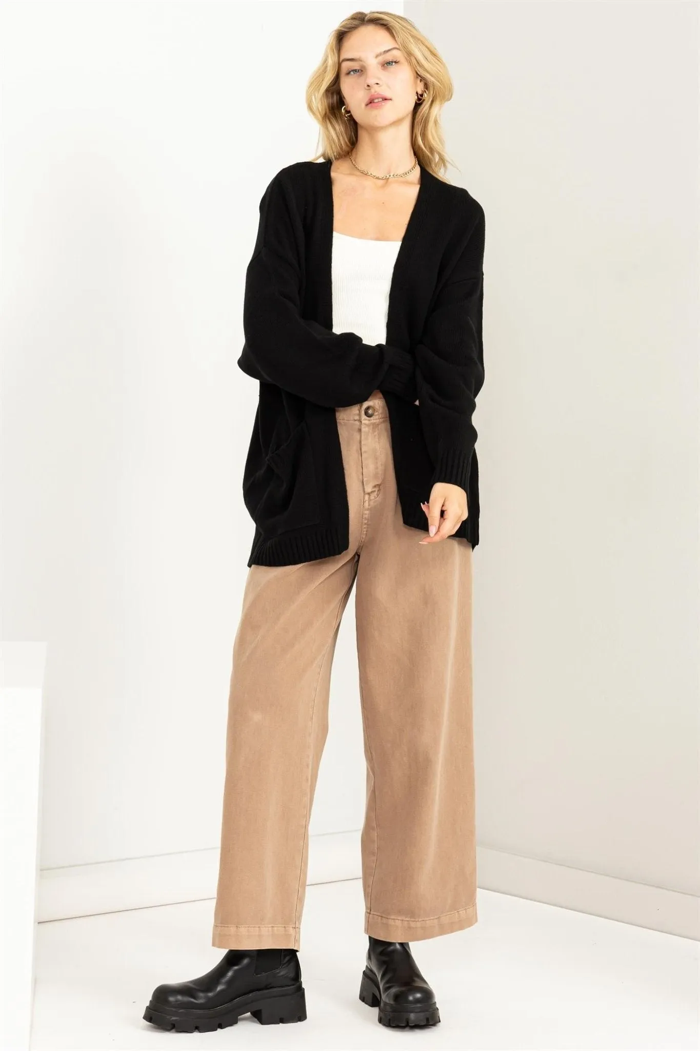 Open Front Cardigan Sweater