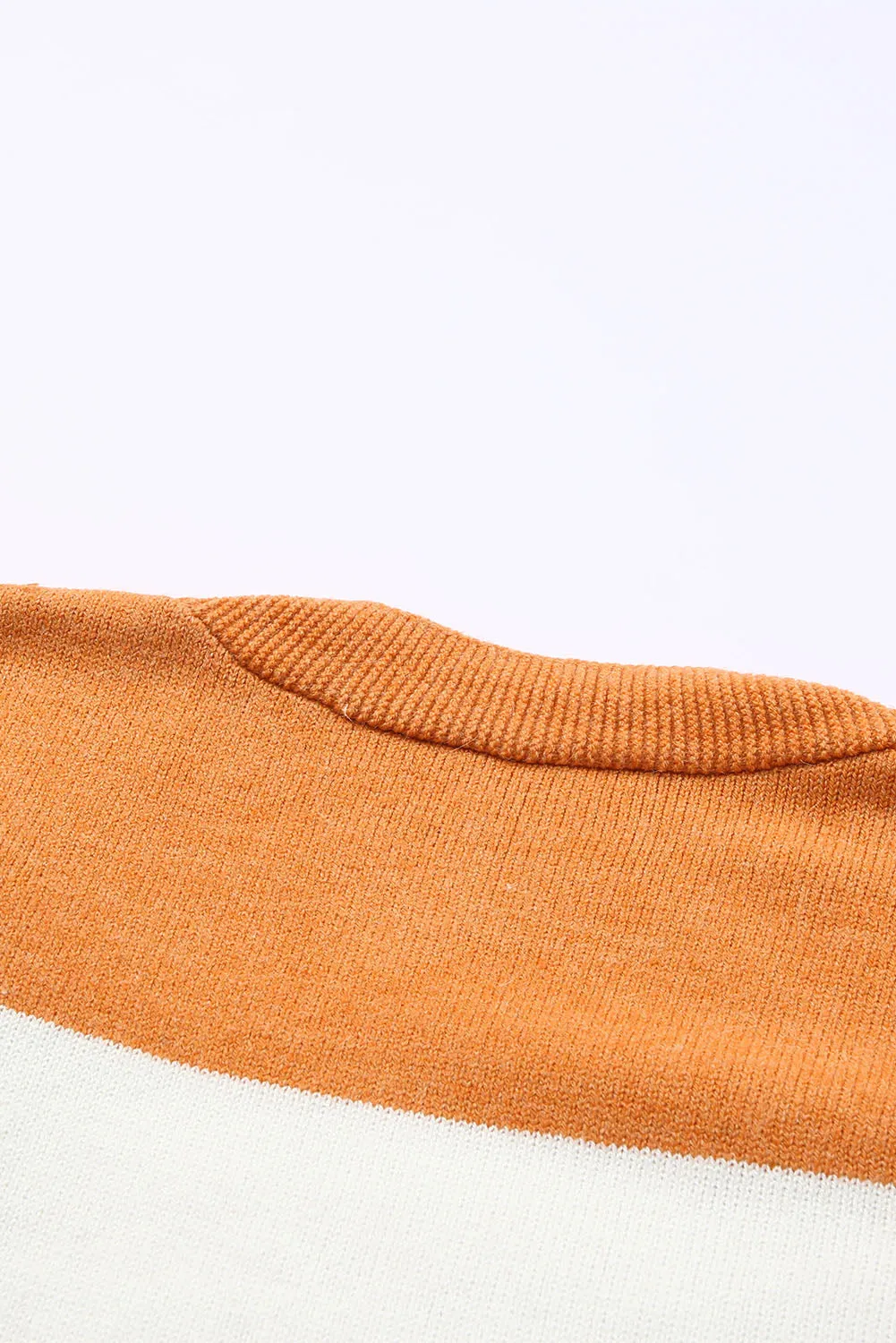 Open Front Pocketed Colorblock Cardigan