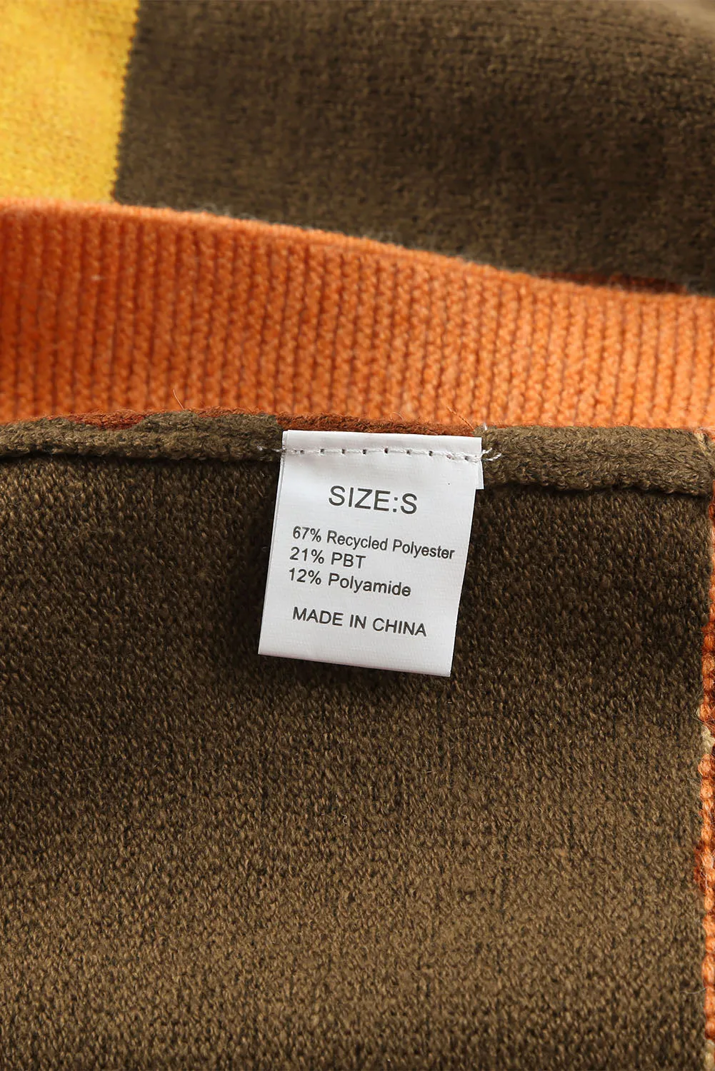 Open Front Pocketed Colorblock Cardigan