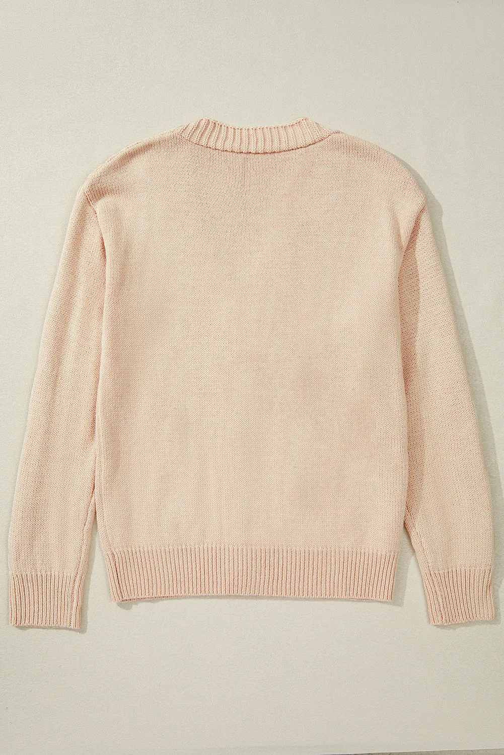Open Knit Drop Shoulder Sweater Cardigan
