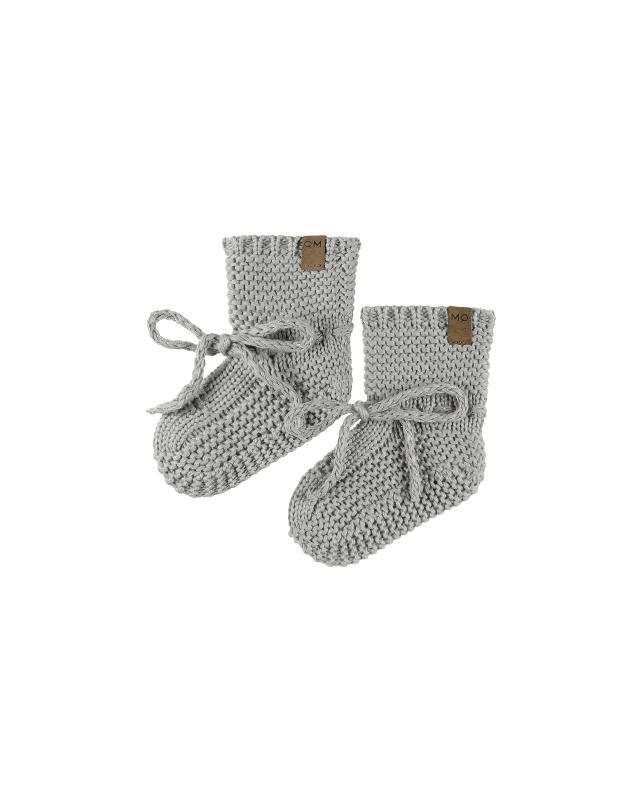 ORGANIC Knit Booties || Dusty Blue