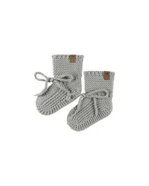 ORGANIC Knit Booties || Dusty Blue