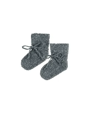 ORGANIC Knit Booties || Indigo