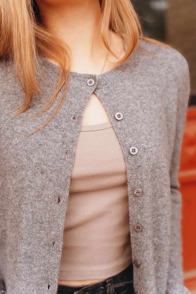 Outlook Cardigan Classic Heather Grey ZW244484