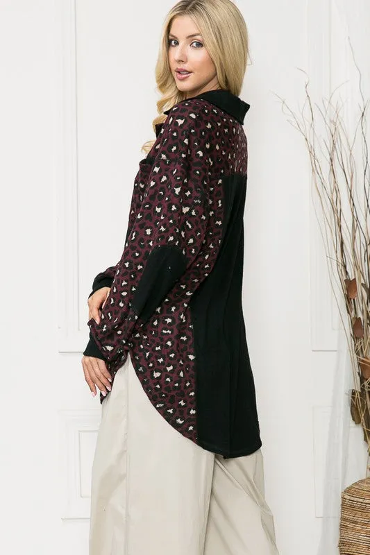 Oversized Elbow Patch Shacket (online only)