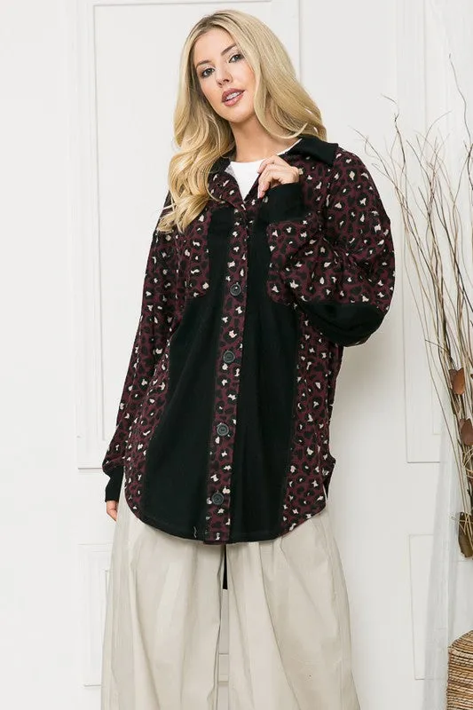 Oversized Elbow Patch Shacket (online only)