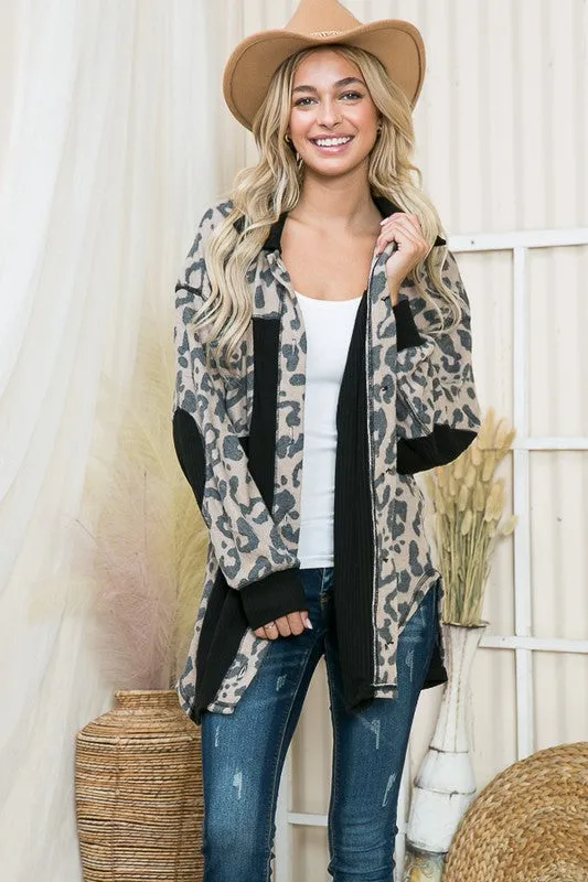 Oversized Elbow Patch Shacket (online only)