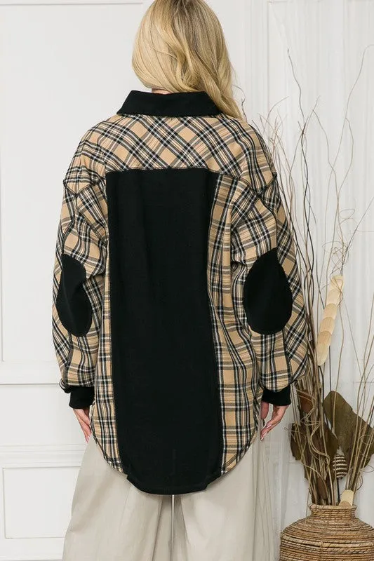 Oversized Elbow Patch Shacket (online only)