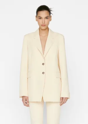 Oversized Raw Edge Blazer (Butter)