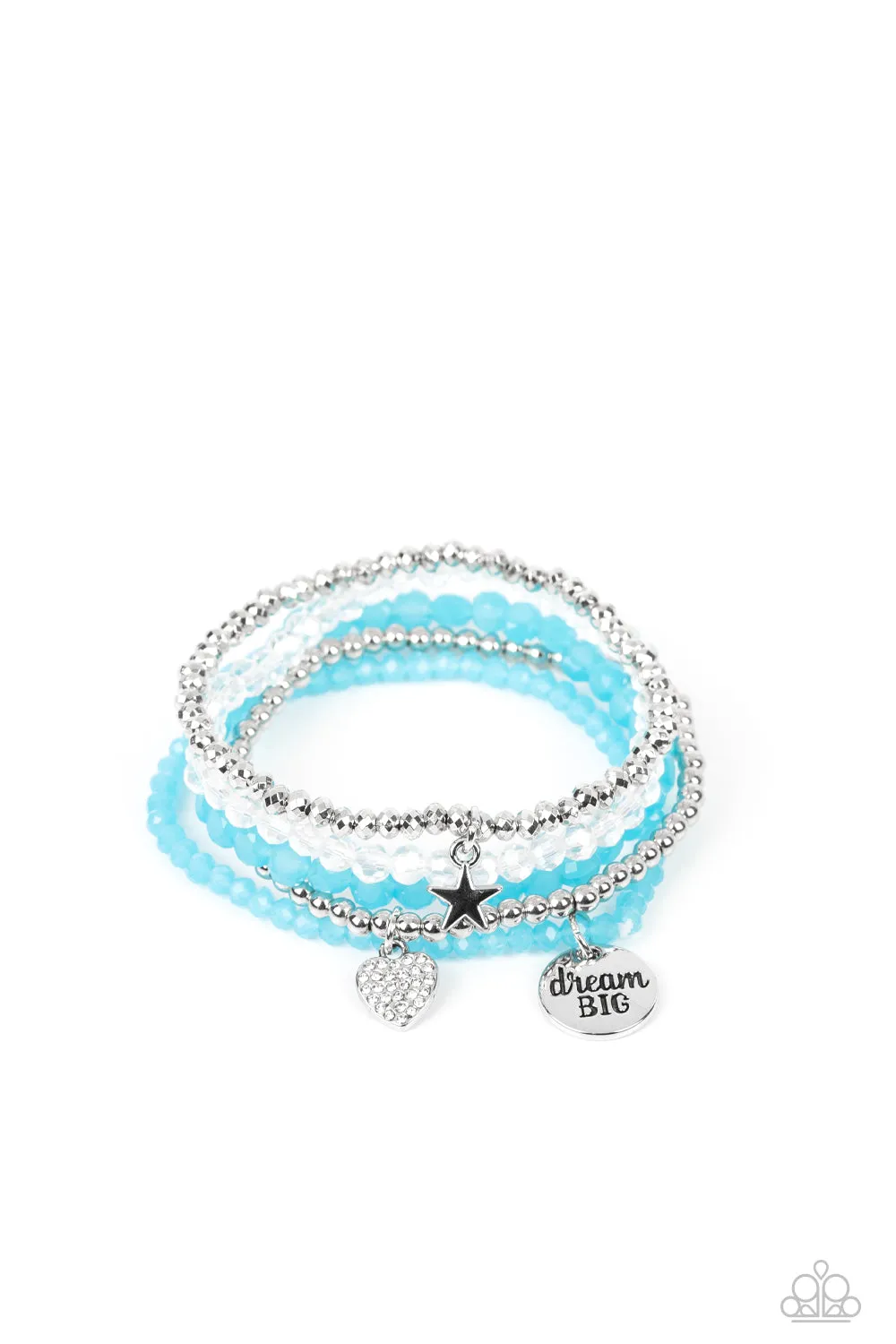 Paparazzi Teenage DREAMER - Blue Stretch Bracelets