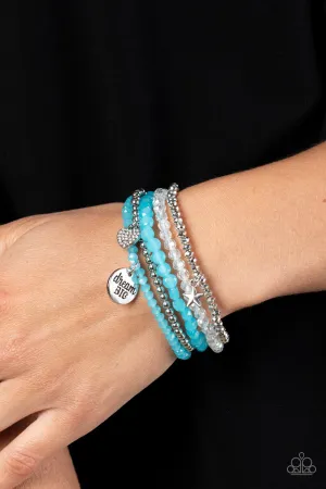 Paparazzi Teenage DREAMER - Blue Stretch Bracelets