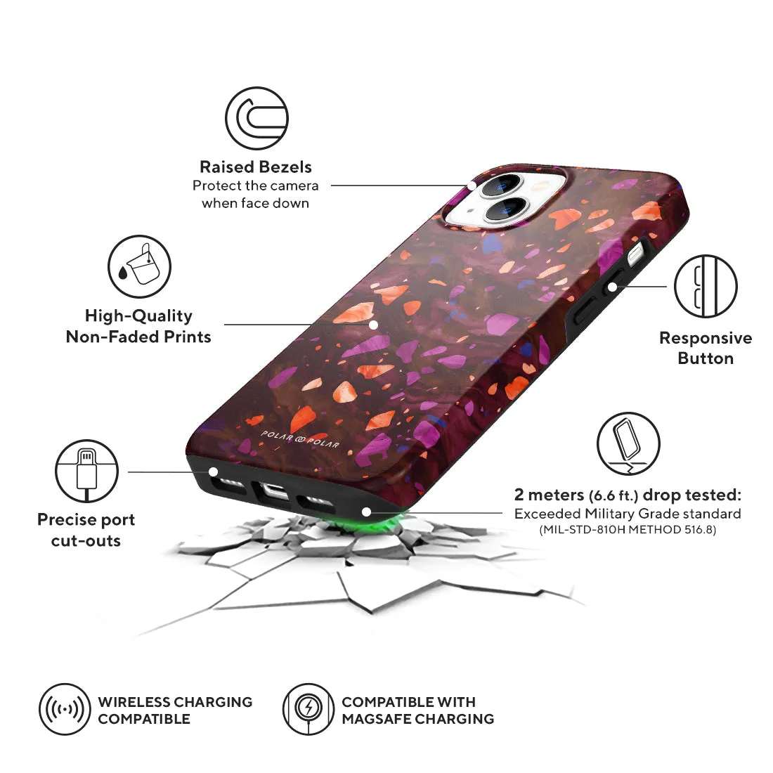 Paprika Terrazzo Gem Custom - iPhone 13 Case