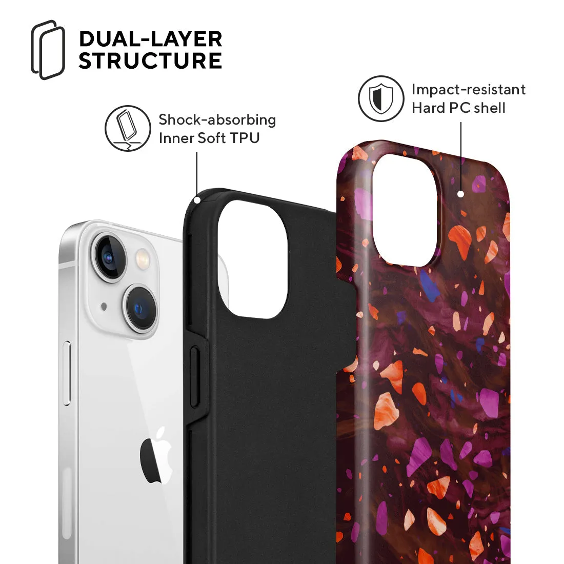 Paprika Terrazzo Gem Custom - iPhone 13 Case