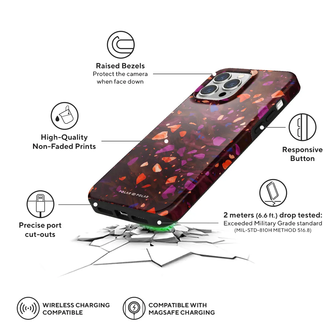 Paprika Terrazzo Gem Custom - iPhone 13 Pro Max Case