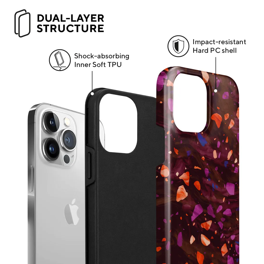 Paprika Terrazzo Gem Custom - iPhone 13 Pro Max Case