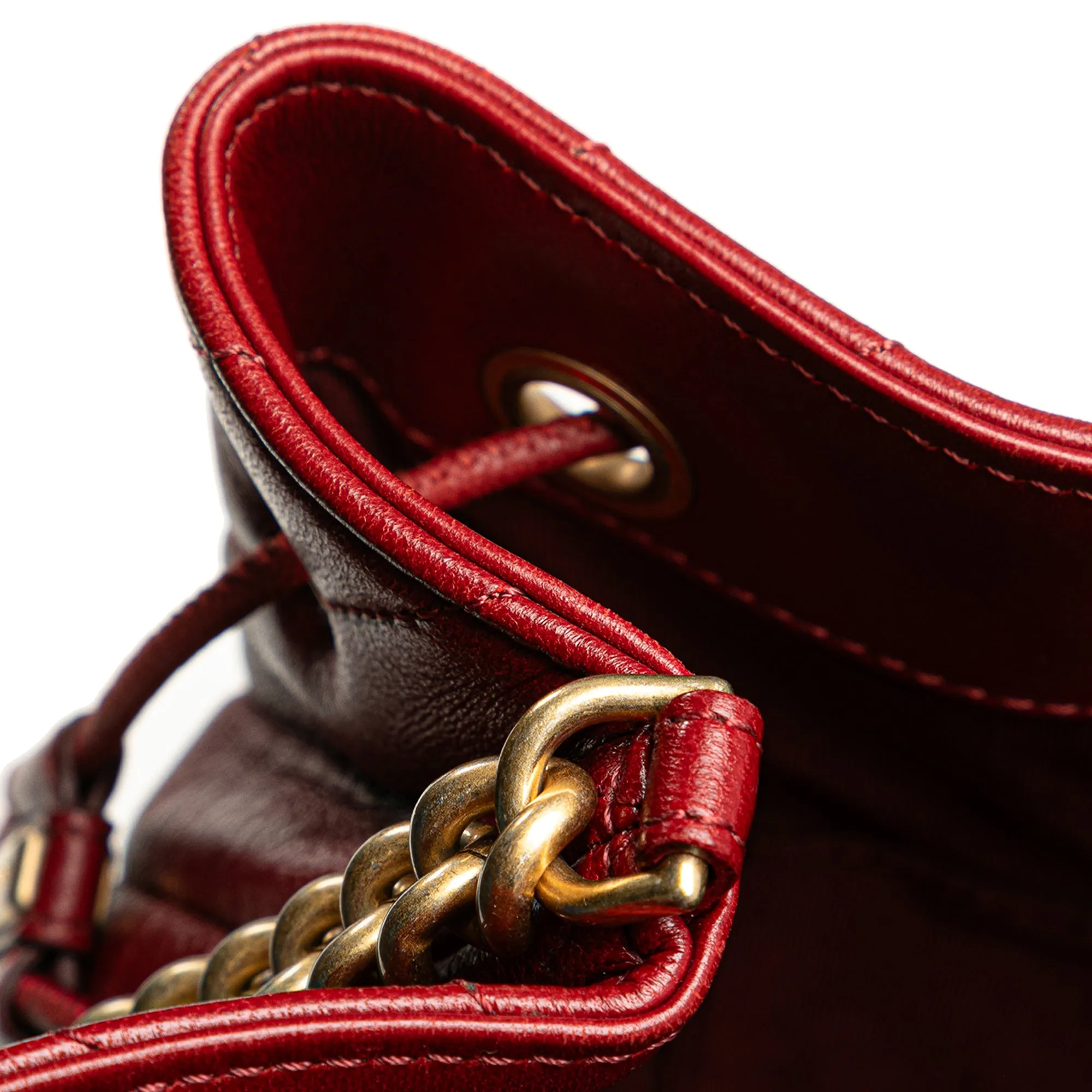 Paris Cosmopolite Medium Chevron Lambskin Bucket Bag