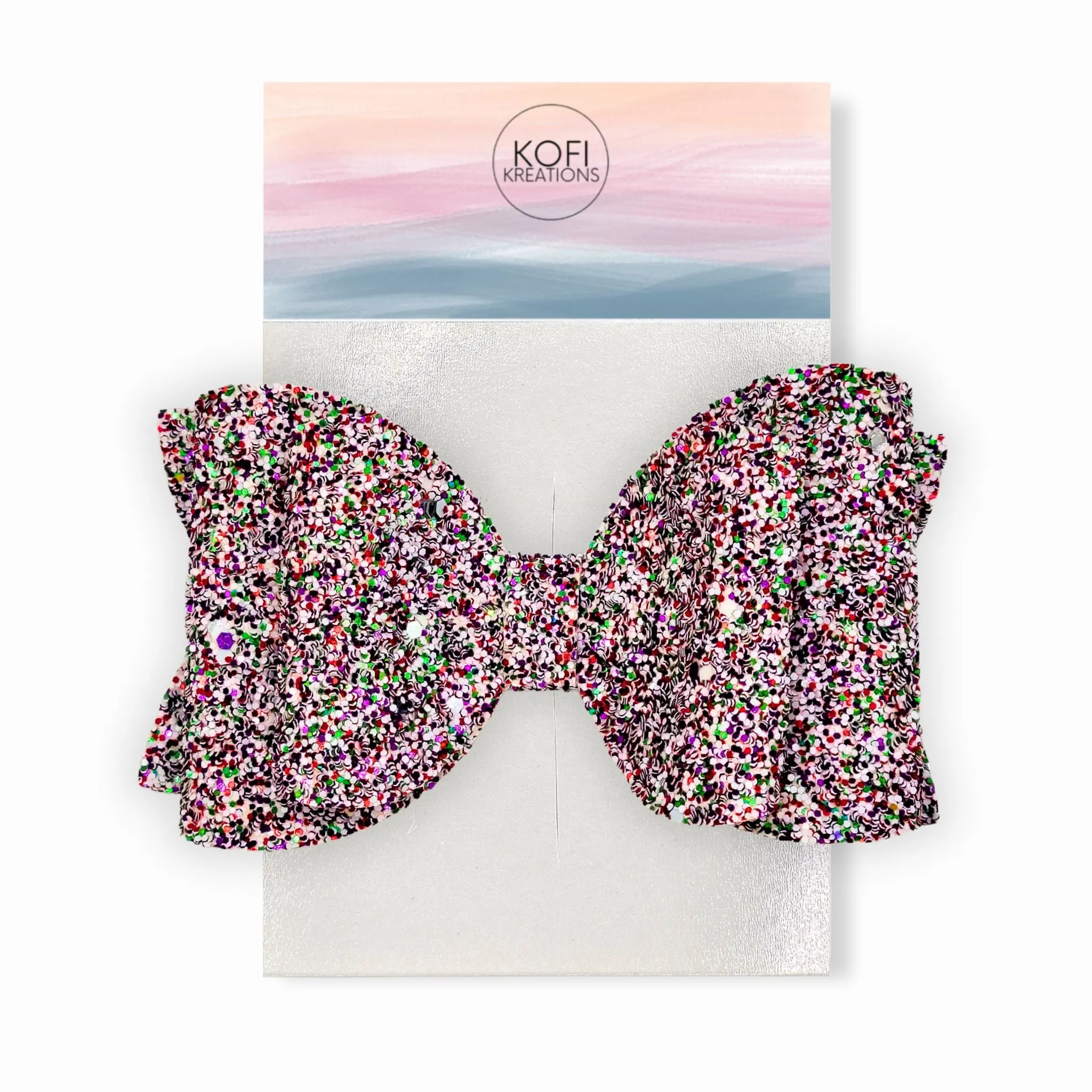 Peppermint Josie | Glitter Hair Bow