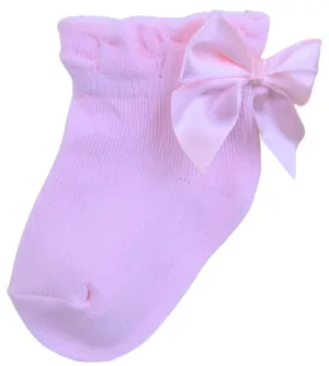 Pex Ribbon Ankle Socks - Pink